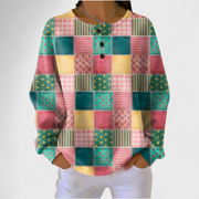 Agnes - Pull à motif patchwork coloré